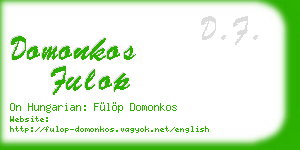 domonkos fulop business card